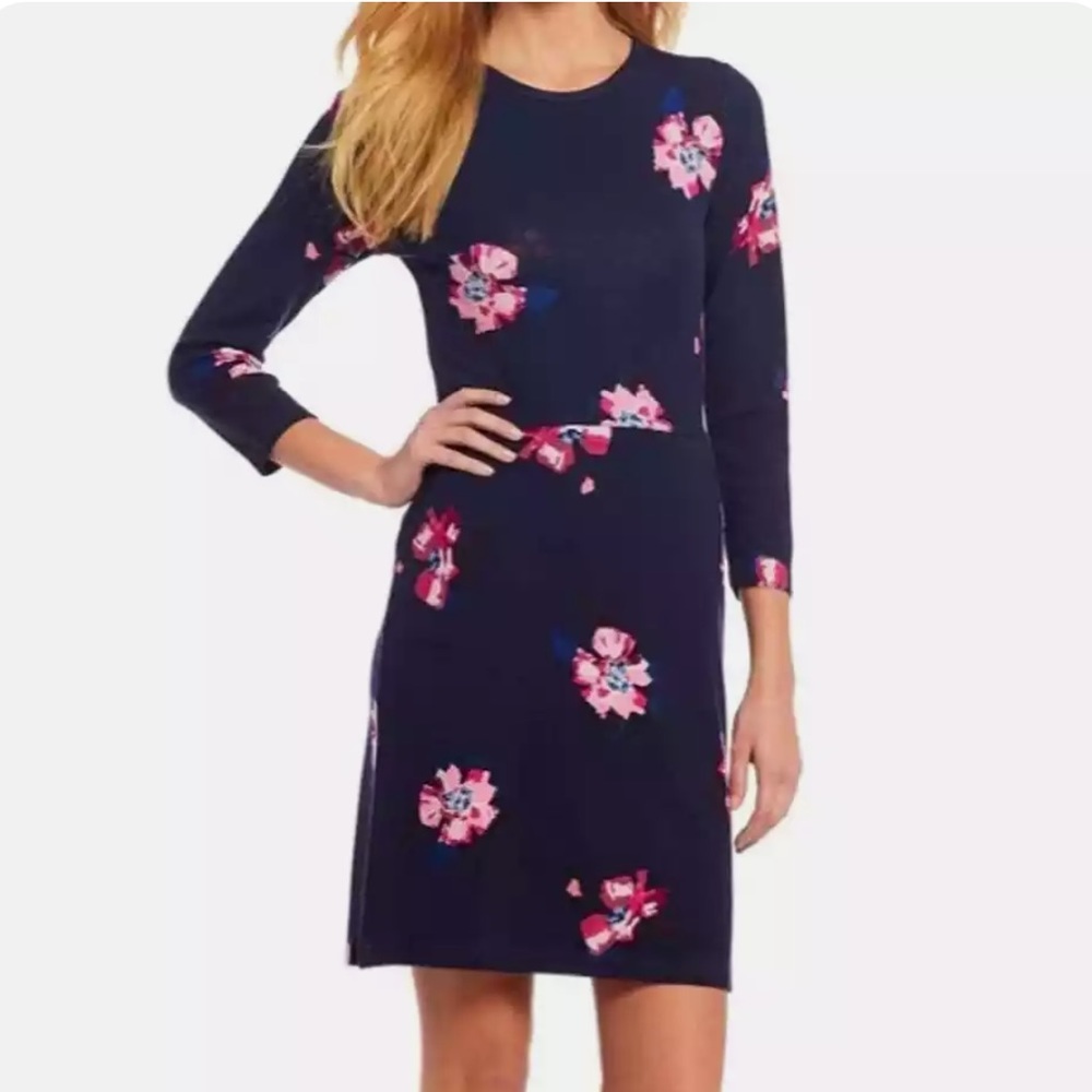 Joules Emilie Navy Floral Jersey Knit Dress NWT sz 12